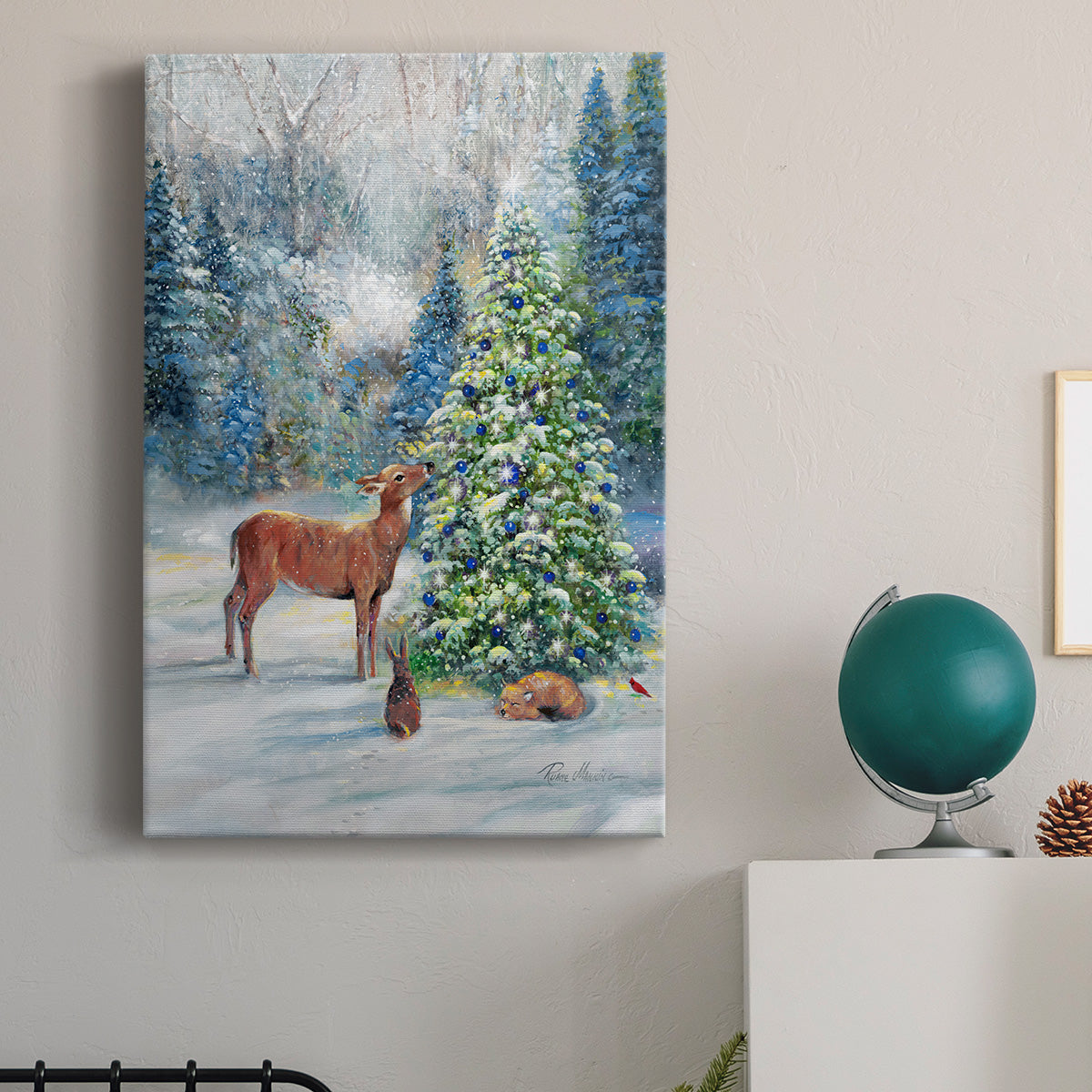 Winter Gathering Premium Gallery Wrapped Canvas - Ready to Hang