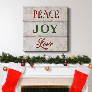 Peace Joy Love Premium Gallery Wrapped Canvas - Ready to Hang