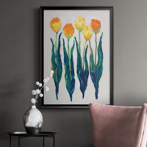 Tulips in a Row I Premium Framed Print - Ready to Hang
