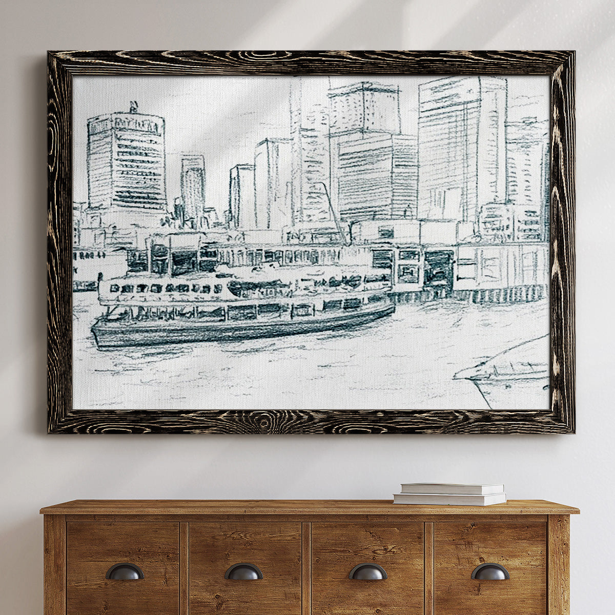 Ferryboats IV-Premium Framed Canvas - Ready to Hang