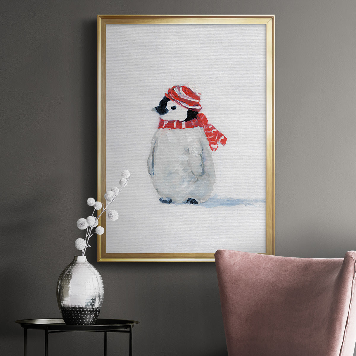 Penguin Play II Premium Framed Print - Ready to Hang