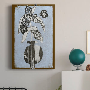 Graphic Flowers in Vase IV Premium Gallery Wrapped Canvas - Ready to Hang