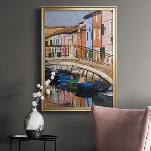 Colorful Canal Premium Framed Print - Ready to Hang