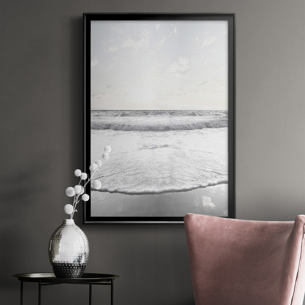 Serene Shore Premium Framed Print - Ready to Hang