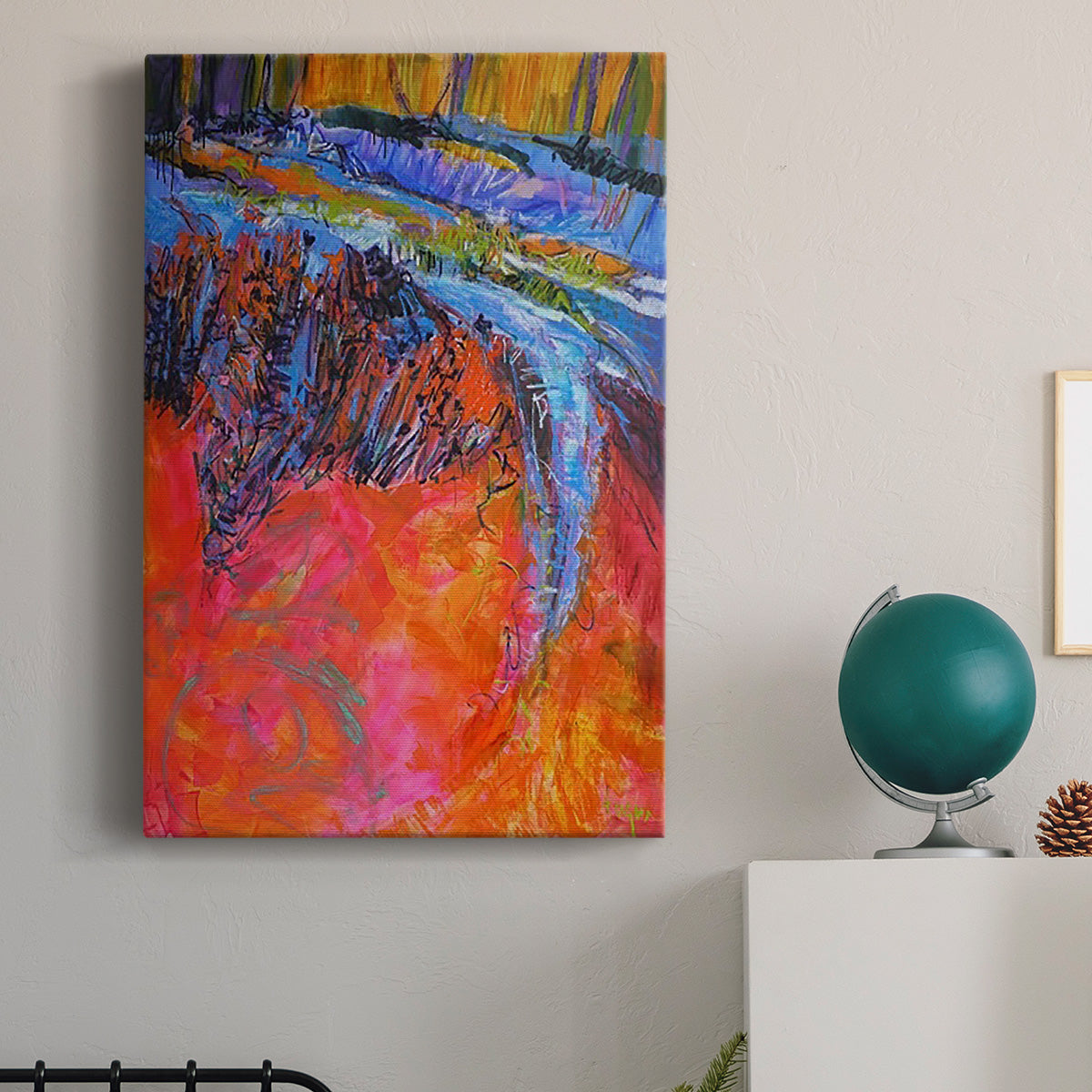 Vibrant Flow I Premium Gallery Wrapped Canvas - Ready to Hang