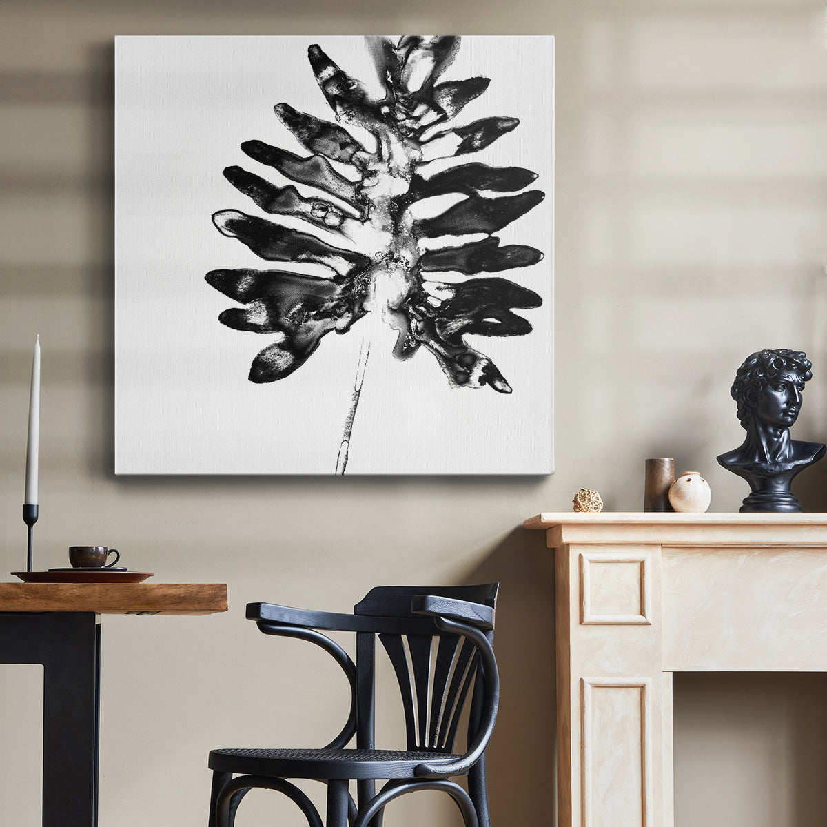 Monochrome Tropic III-Premium Gallery Wrapped Canvas - Ready to Hang