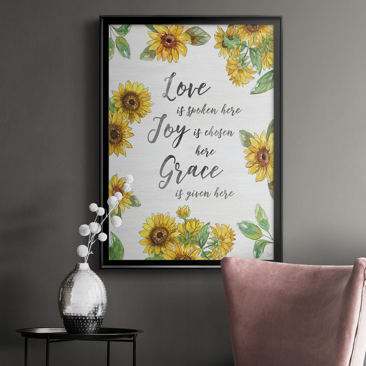 Grace Given Here Premium Framed Print - Ready to Hang