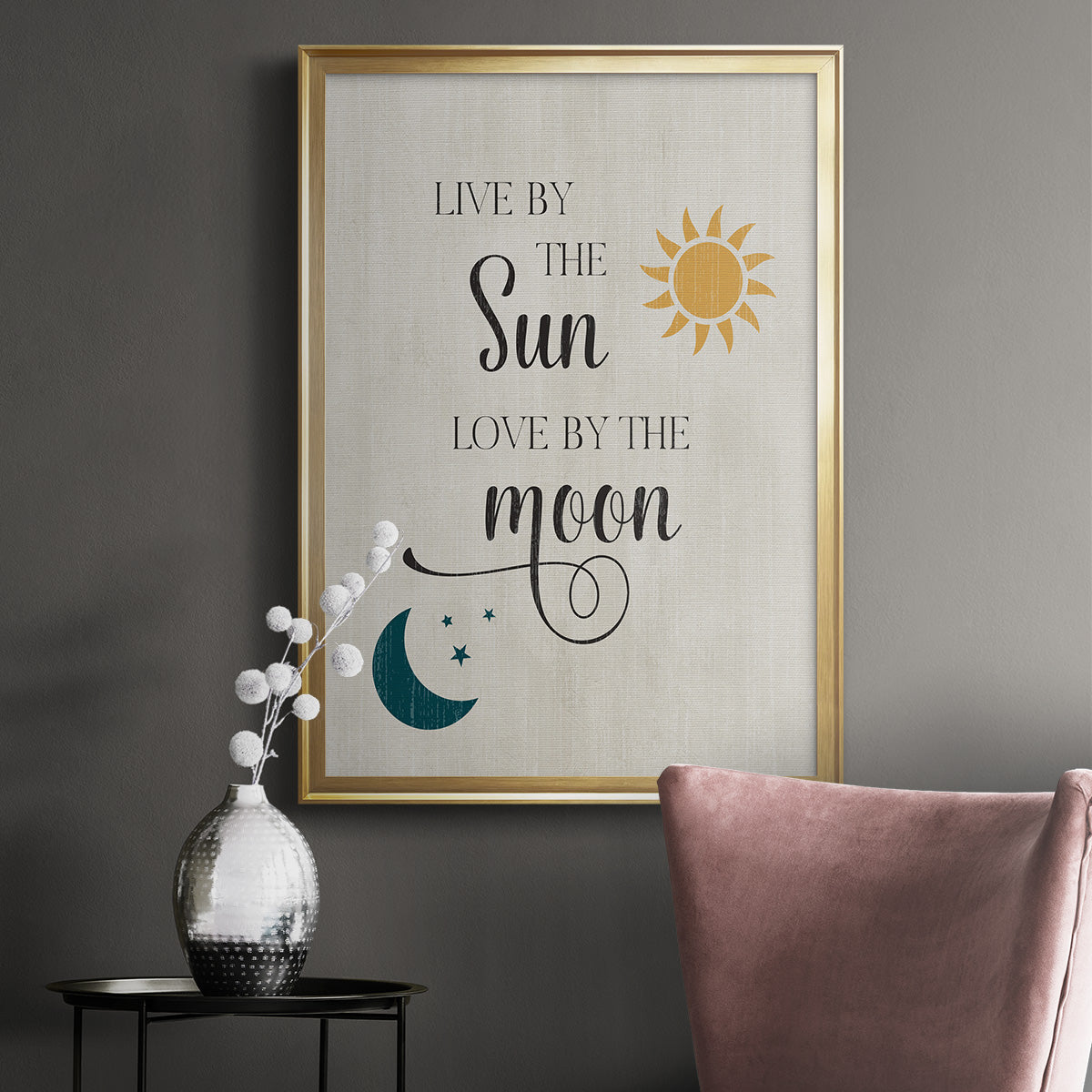 Sun and Moon Premium Framed Print - Ready to Hang