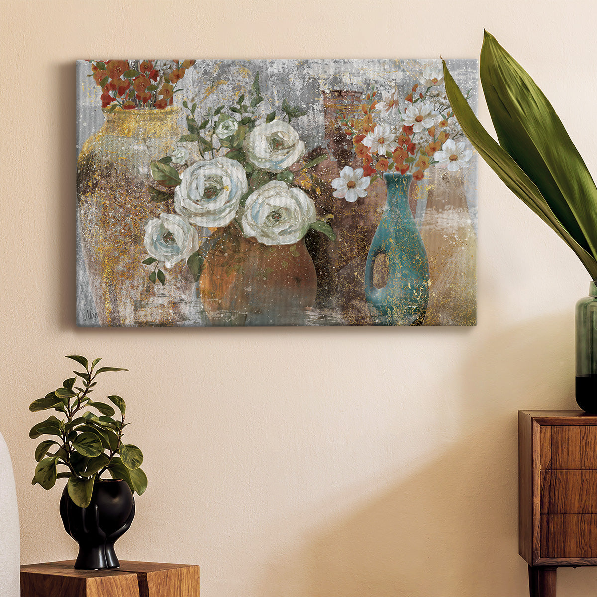 Vessels and Blooms Spice Premium Gallery Wrapped Canvas - Ready to Hang