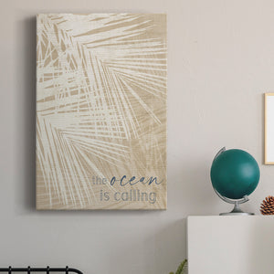 Ocean Calling Palms Premium Gallery Wrapped Canvas - Ready to Hang