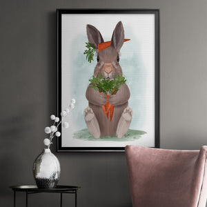 Rabbit Carrot Hug Premium Framed Print - Ready to Hang