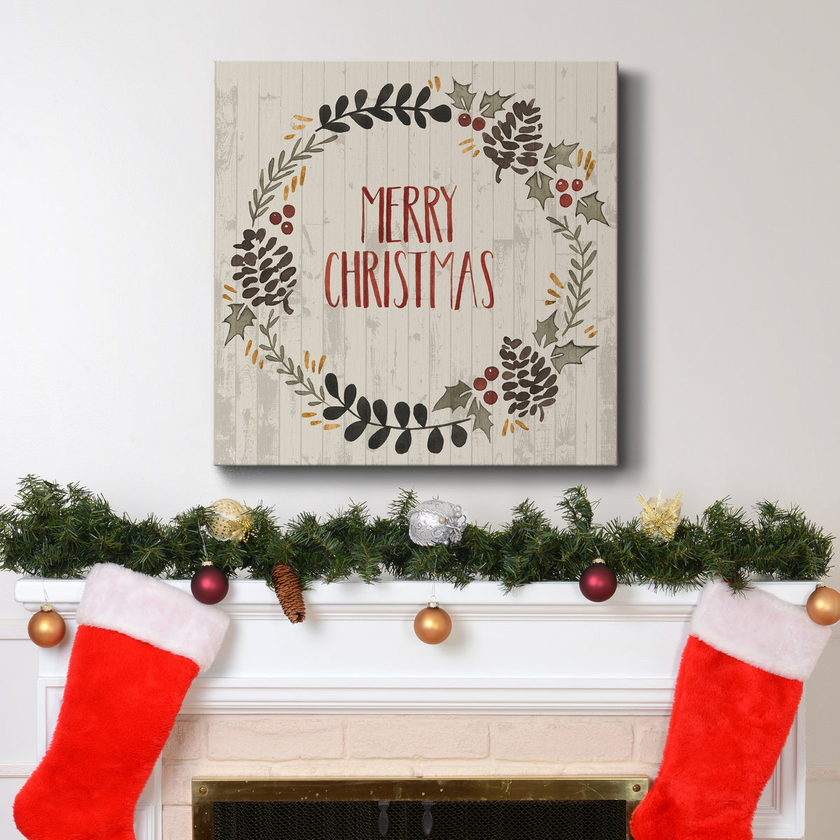Rustic Christmas II-Premium Gallery Wrapped Canvas - Ready to Hang