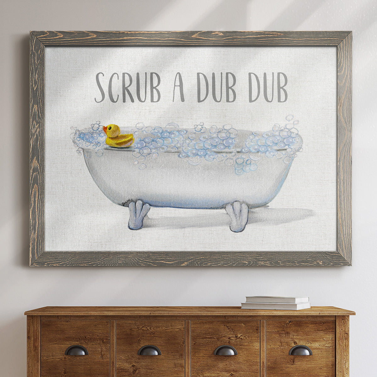 Scrub A Dub-Premium Framed Canvas - Ready to Hang