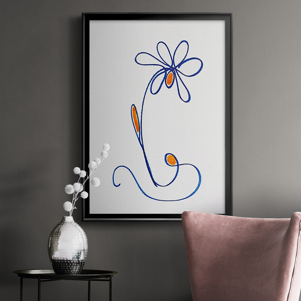 Wobbly Blooms II Premium Framed Print - Ready to Hang