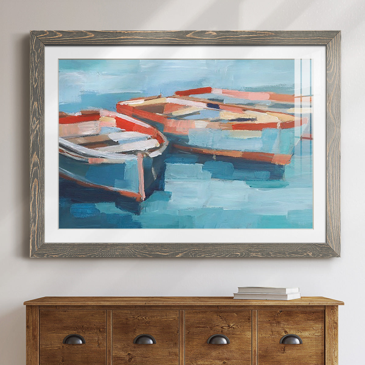 Primary Boats II-Premium Framed Print - Ready to Hang