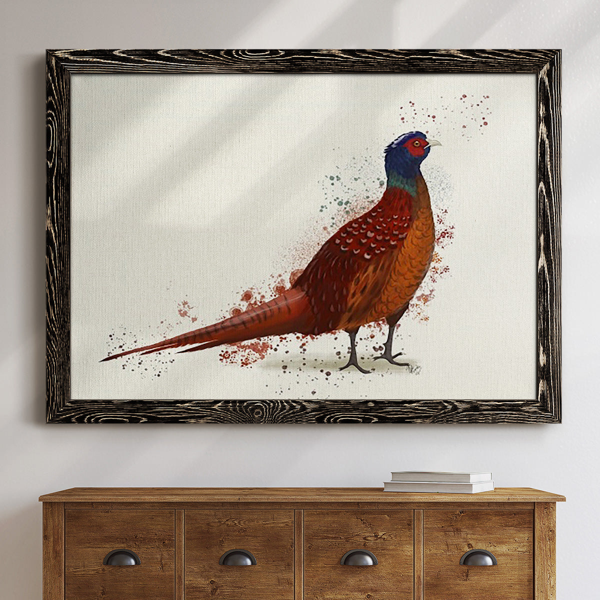 Pheasant Splash 4-Premium Framed Canvas - Ready to Hang