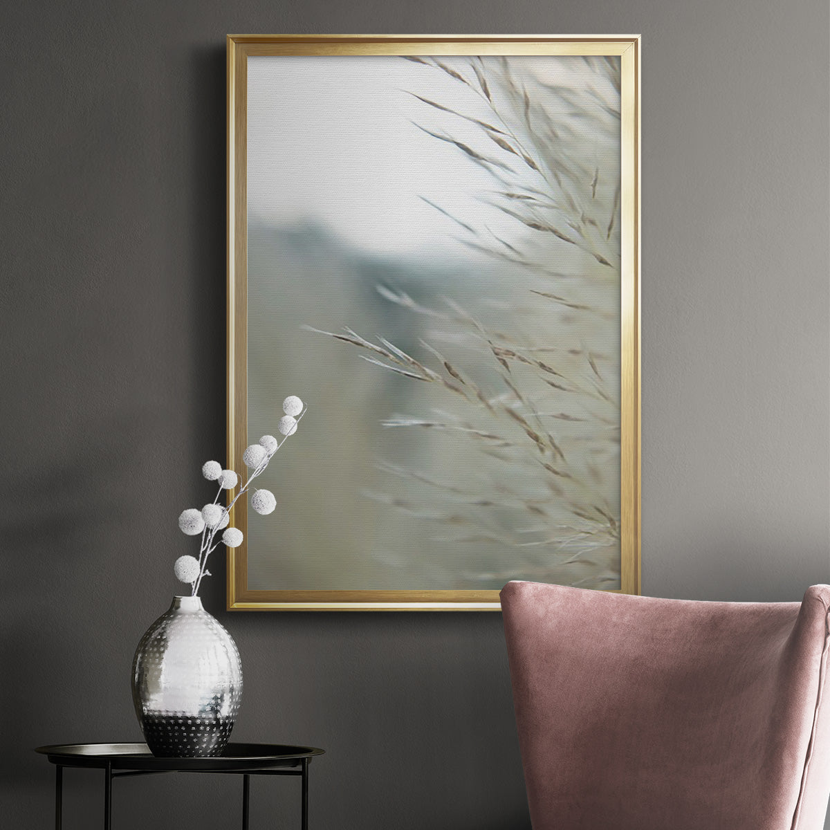 Subtle Grasses III Premium Framed Print - Ready to Hang