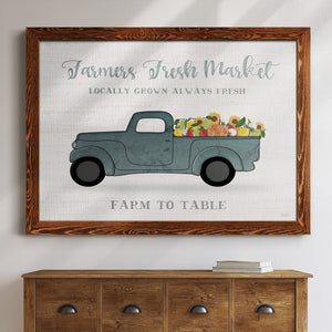 Fresh Sunflowers Truck-Premium Framed Canvas - Ready to Hang