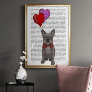 French Bulldog and Balloons Premium Framed Print - Ready to Hang