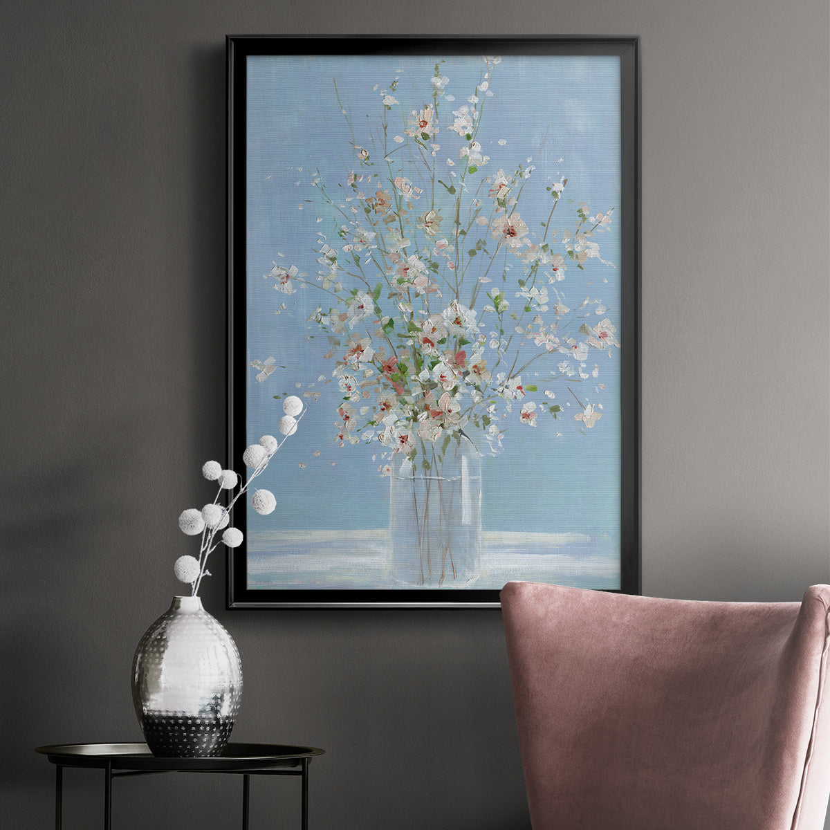 Cherry Blossom Arrangement Premium Framed Print - Ready to Hang