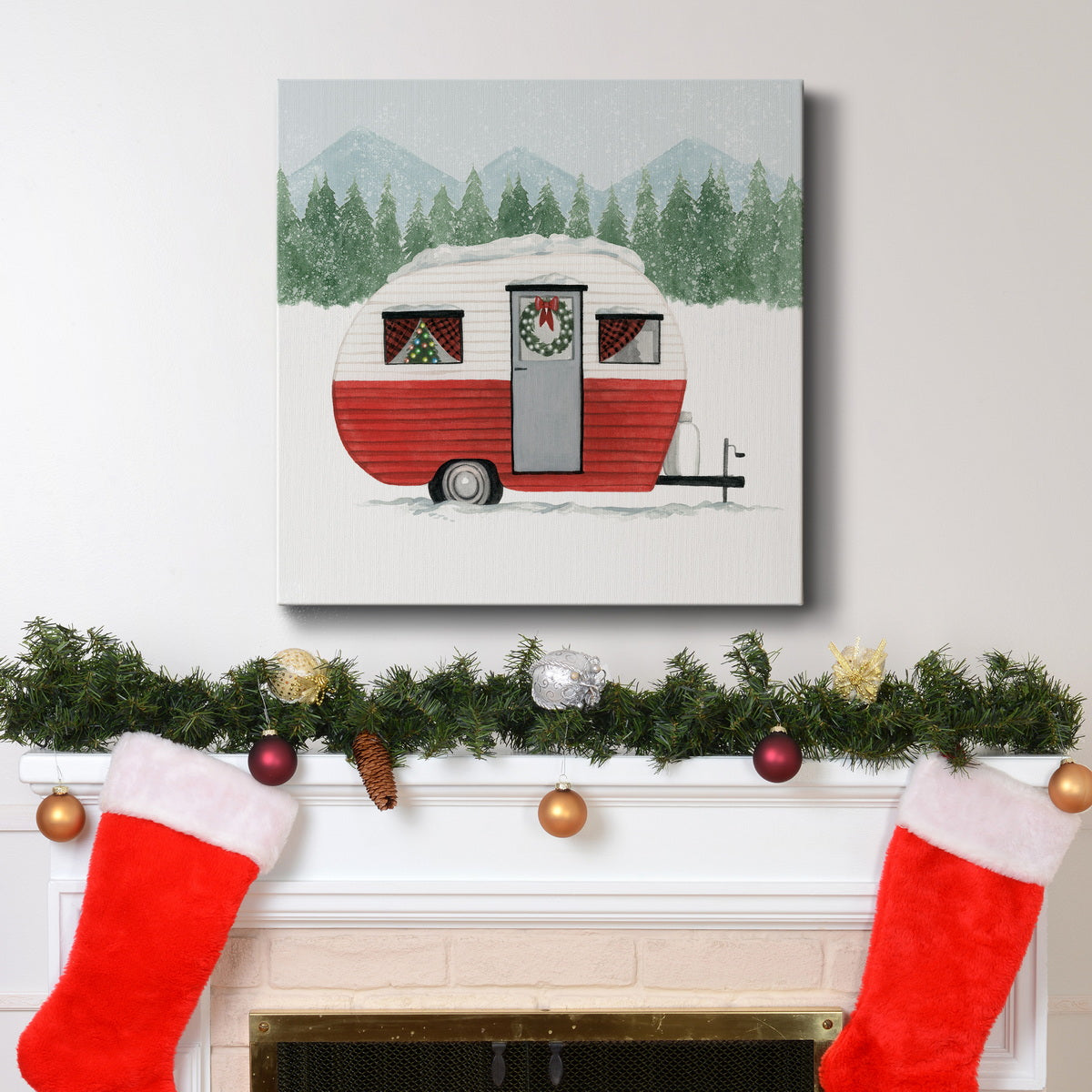 Camping for Christmas II-Premium Gallery Wrapped Canvas - Ready to Hang