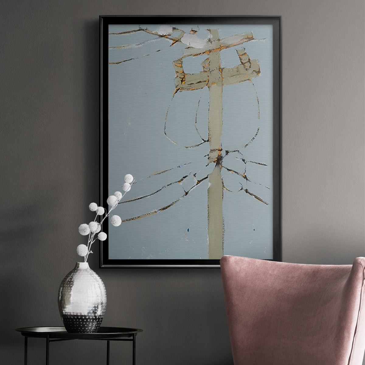 Wires V Premium Framed Print - Ready to Hang
