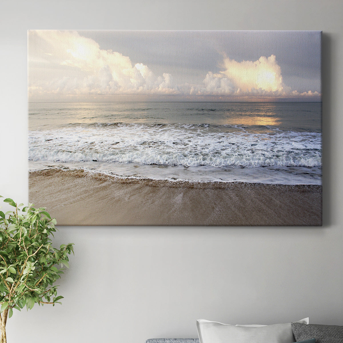 Ebbing Wave Premium Gallery Wrapped Canvas - Ready to Hang