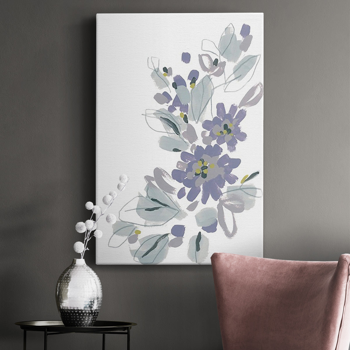Periwinkle Patch II Premium Gallery Wrapped Canvas - Ready to Hang