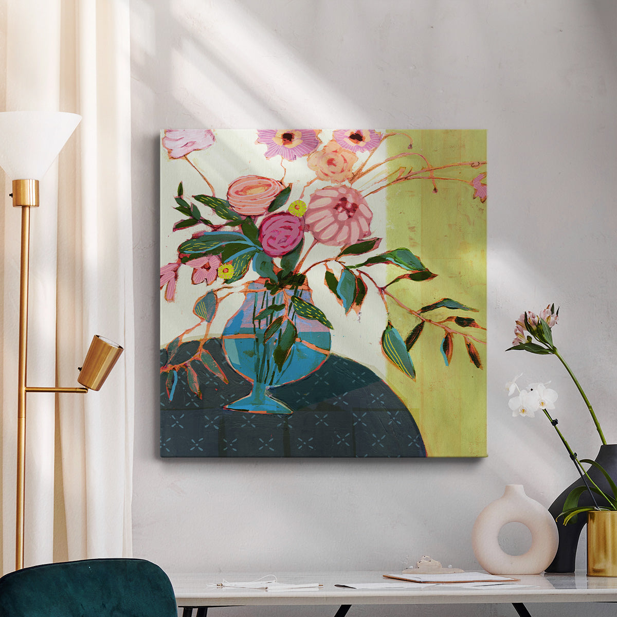 Fanciful Flowers I -Premium Gallery Wrapped Canvas - Ready to Hang