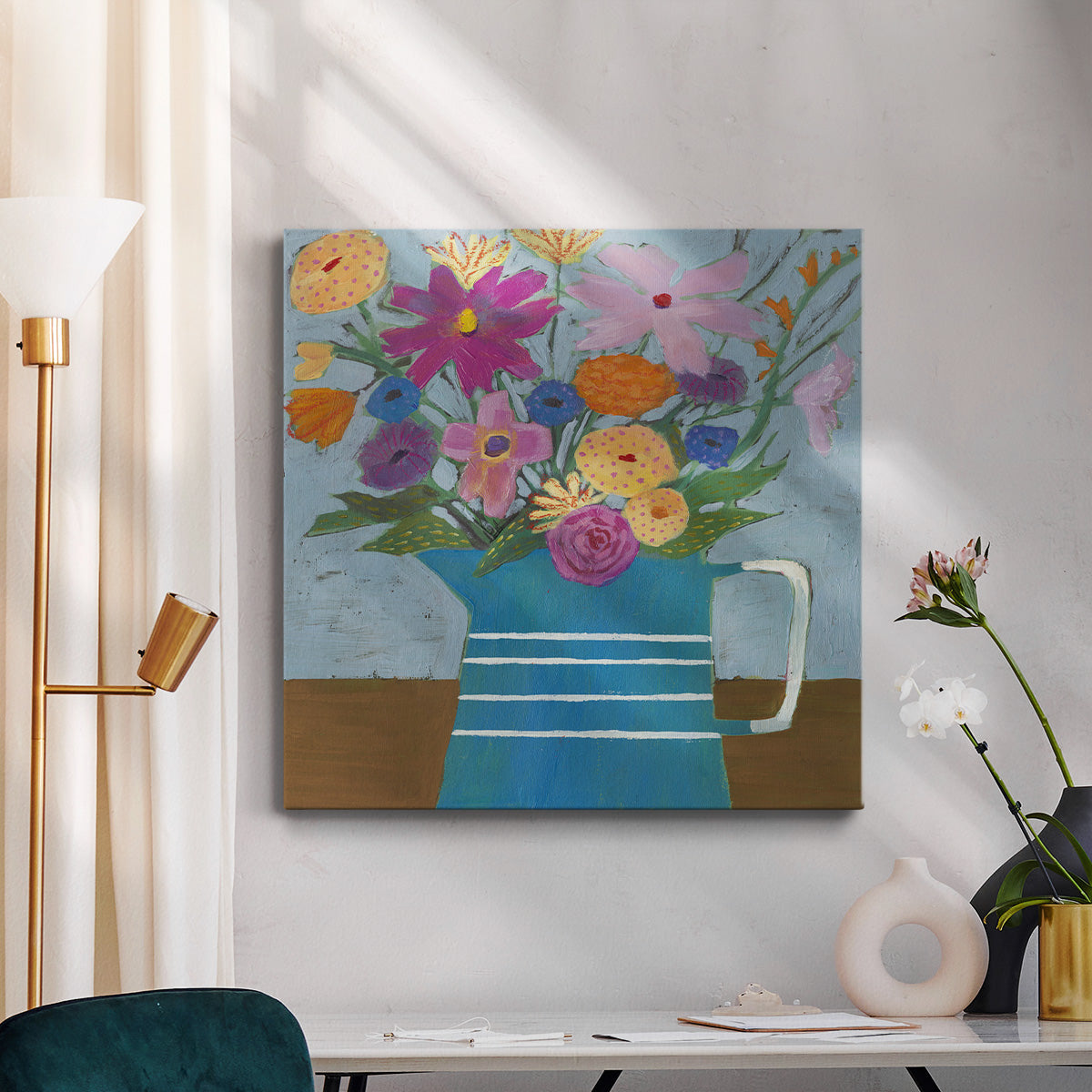 Farmhouse Flora I-Premium Gallery Wrapped Canvas - Ready to Hang