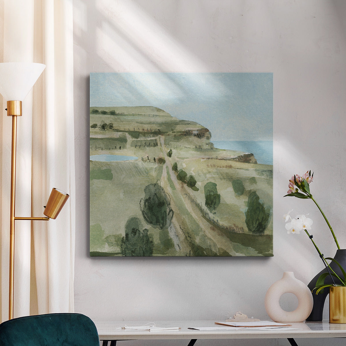 Seaside Stroll I-Premium Gallery Wrapped Canvas - Ready to Hang