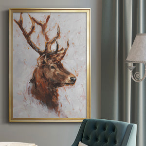 Sepia Botanical Journal I - Modern Framed Canvas Print