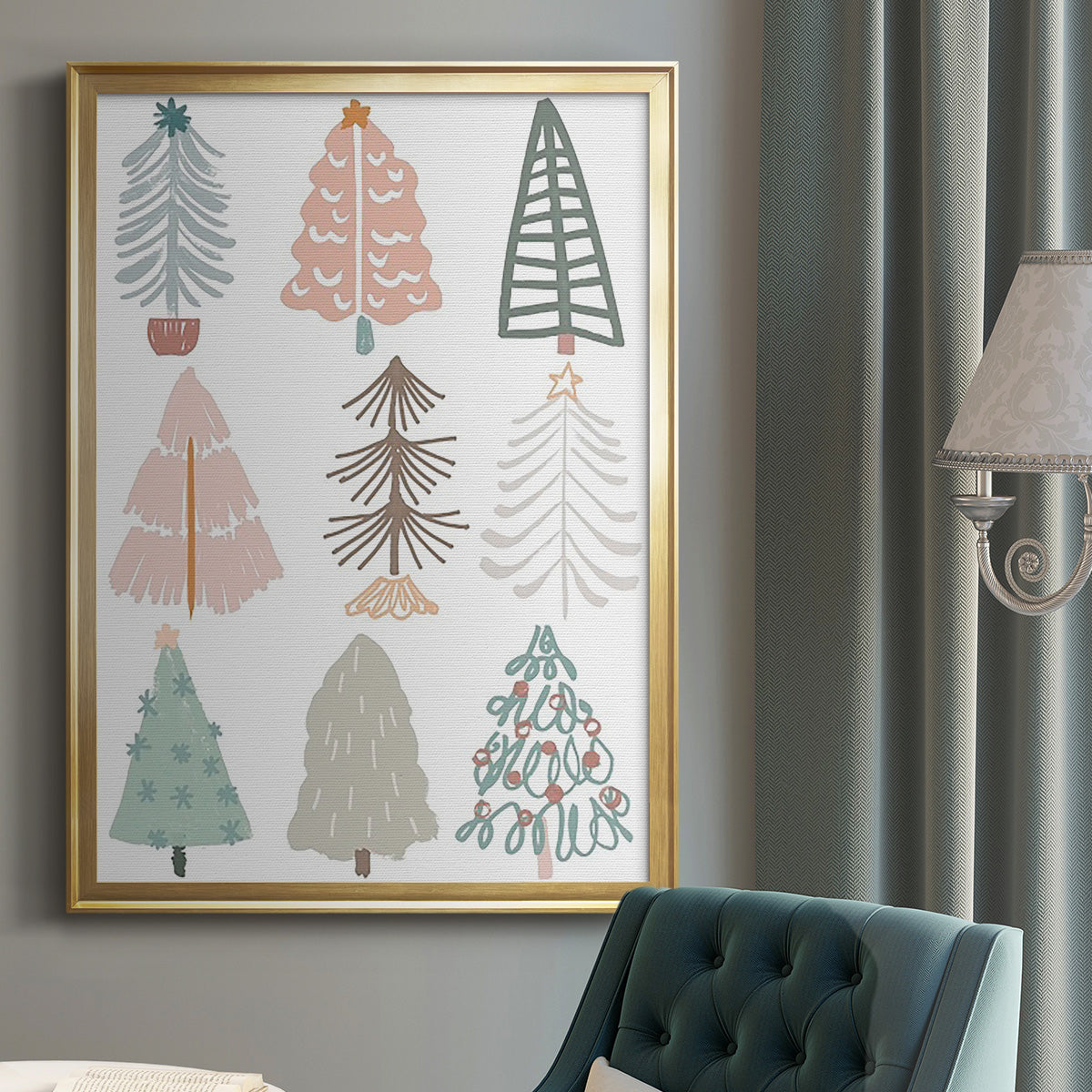 Christmas Tree Sketchbook II Premium Framed Print - Ready to Hang