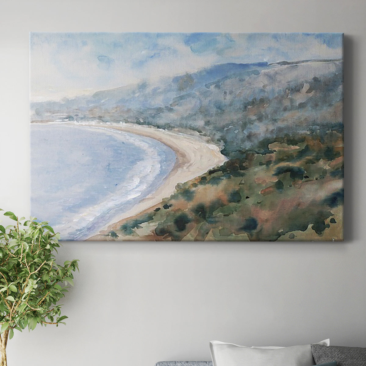 Coastal Mist I Premium Gallery Wrapped Canvas - Ready to Hang