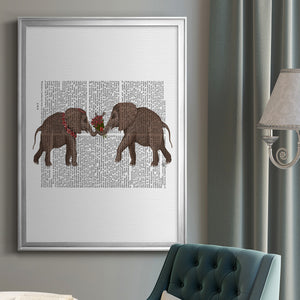 Elephant Bouquet, Landscape Premium Framed Print - Ready to Hang