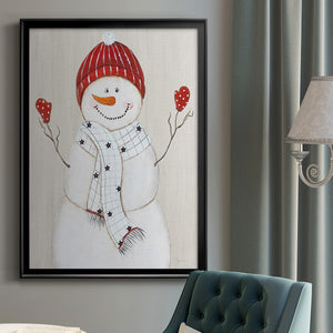 Festive Snowman III Premium Framed Print - Ready to Hang