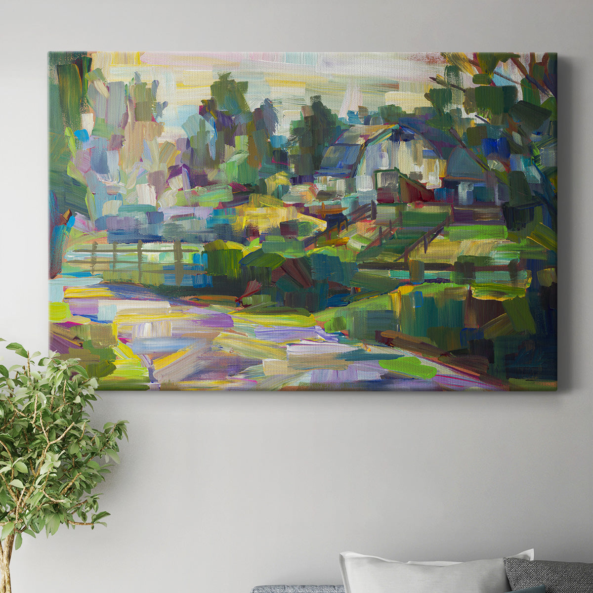 White Barn Premium Gallery Wrapped Canvas - Ready to Hang