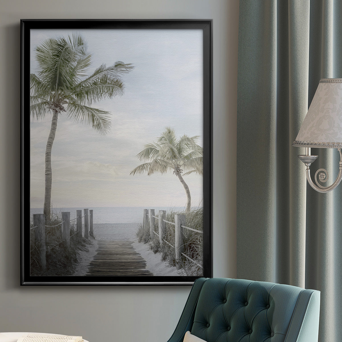 Palm Walk Premium Framed Print - Ready to Hang