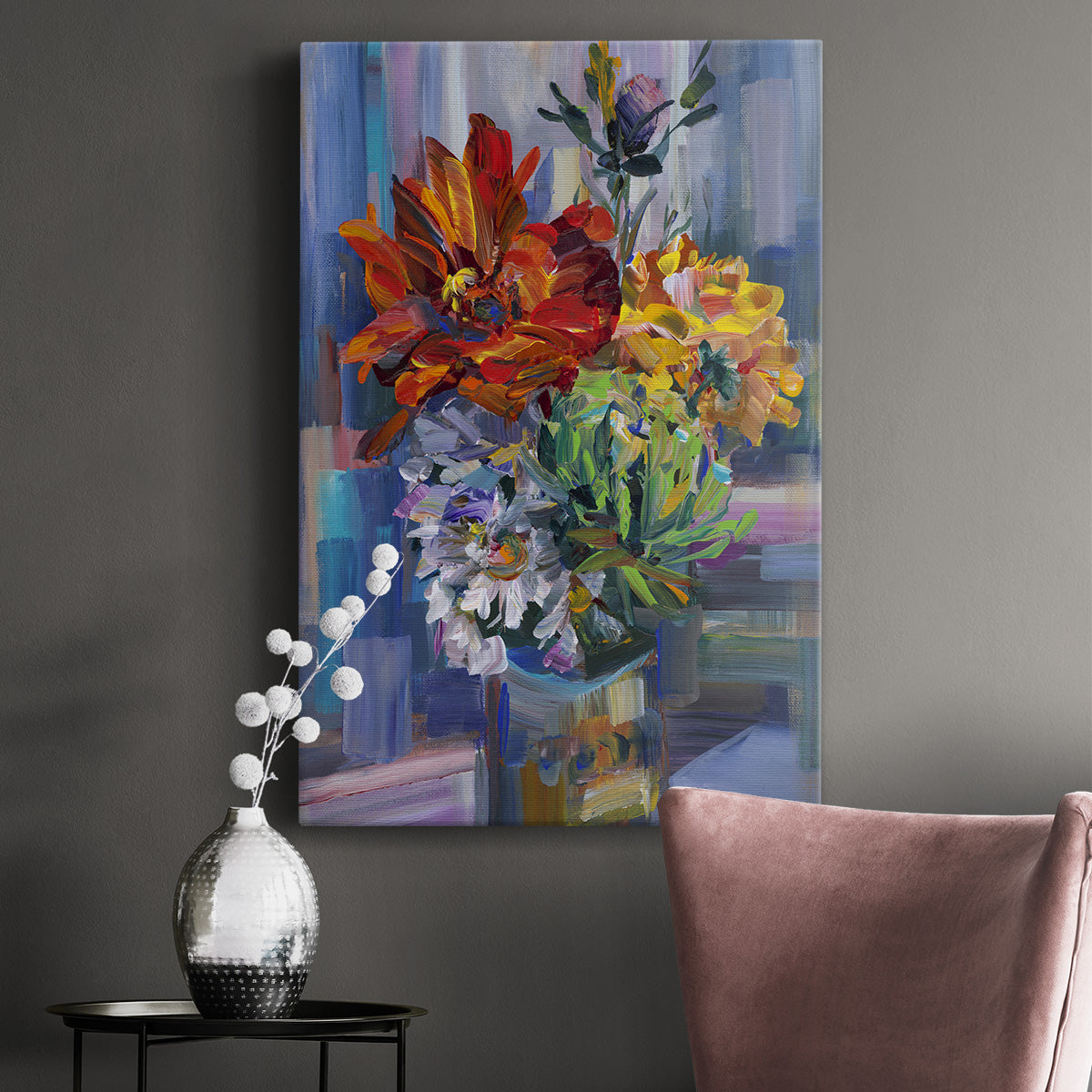 Modern Bouquet Premium Gallery Wrapped Canvas - Ready to Hang