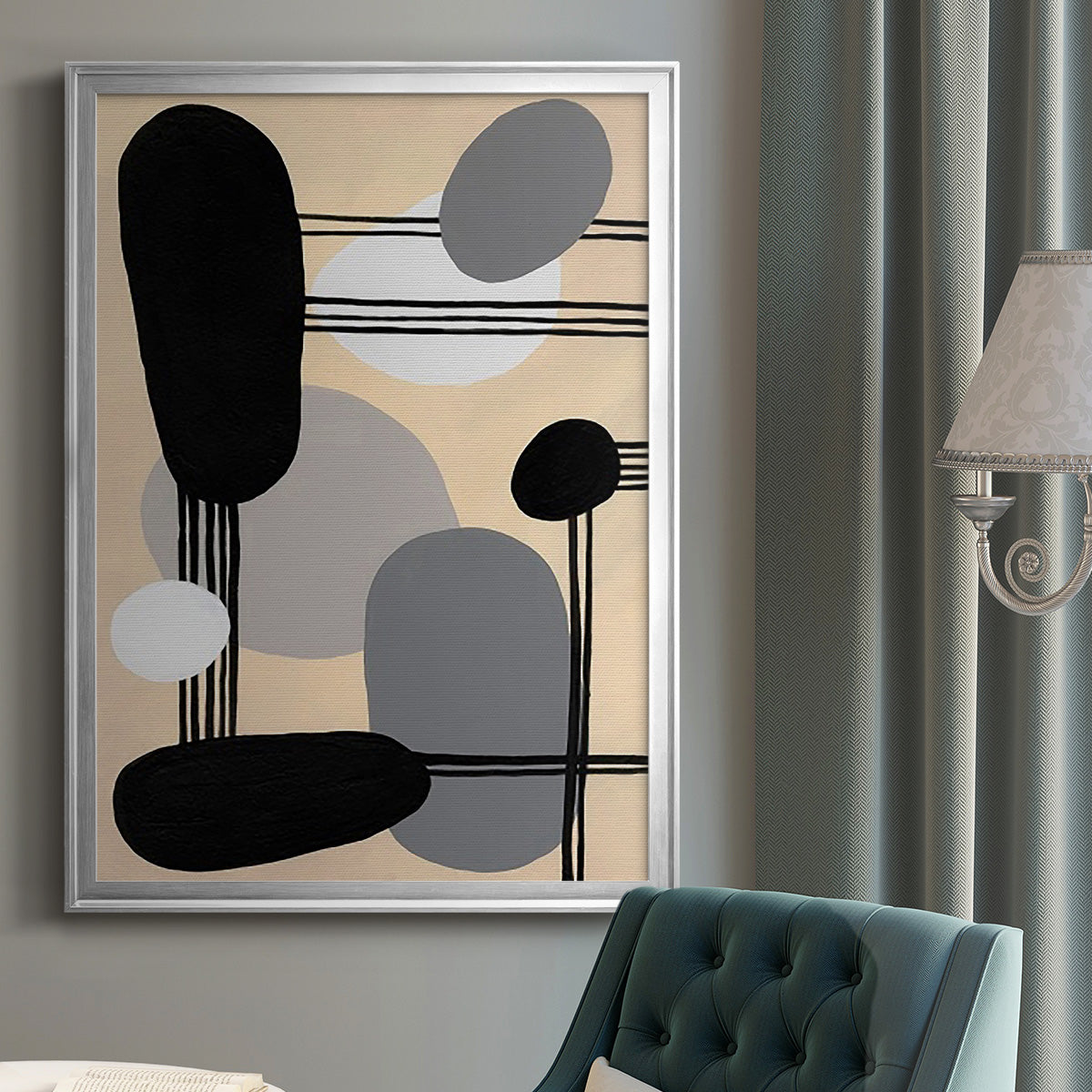 Interconnected Shapes I Premium Framed Print - Ready to Hang