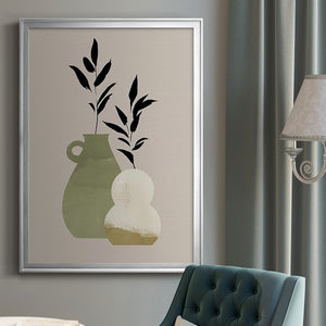 Simple Bud Vases II Premium Framed Print - Ready to Hang