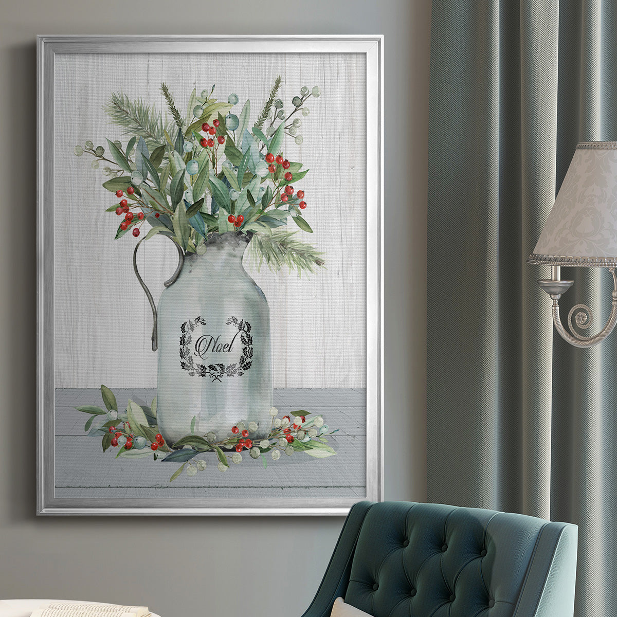 Farmhouse Christmas Noel Premium Framed Print - Ready to Hang