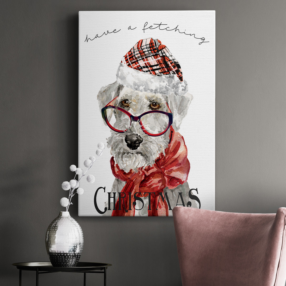 Have a Fetching Christmas Premium Gallery Wrapped Canvas - Ready to Hang