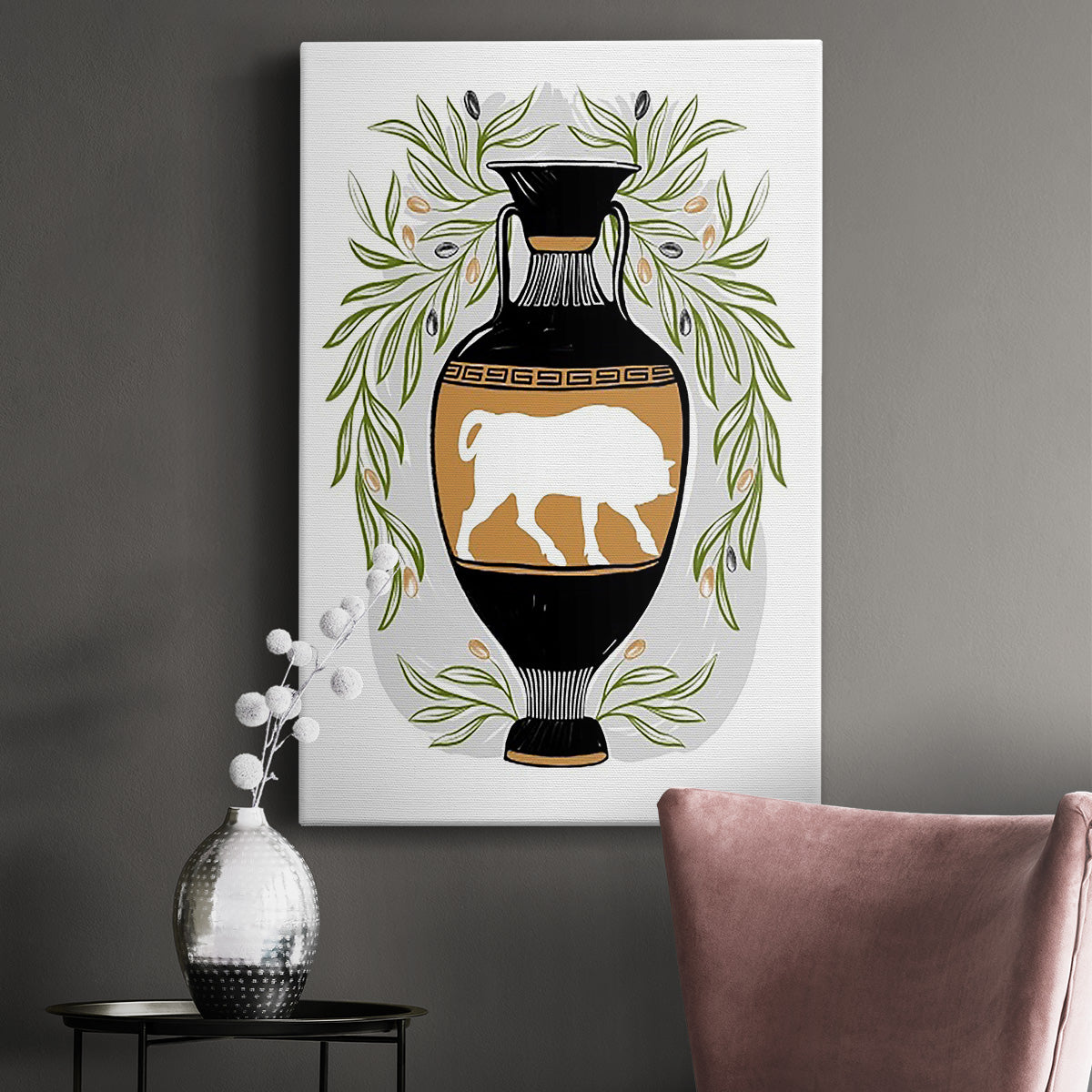 Greek Vases IV Premium Gallery Wrapped Canvas - Ready to Hang