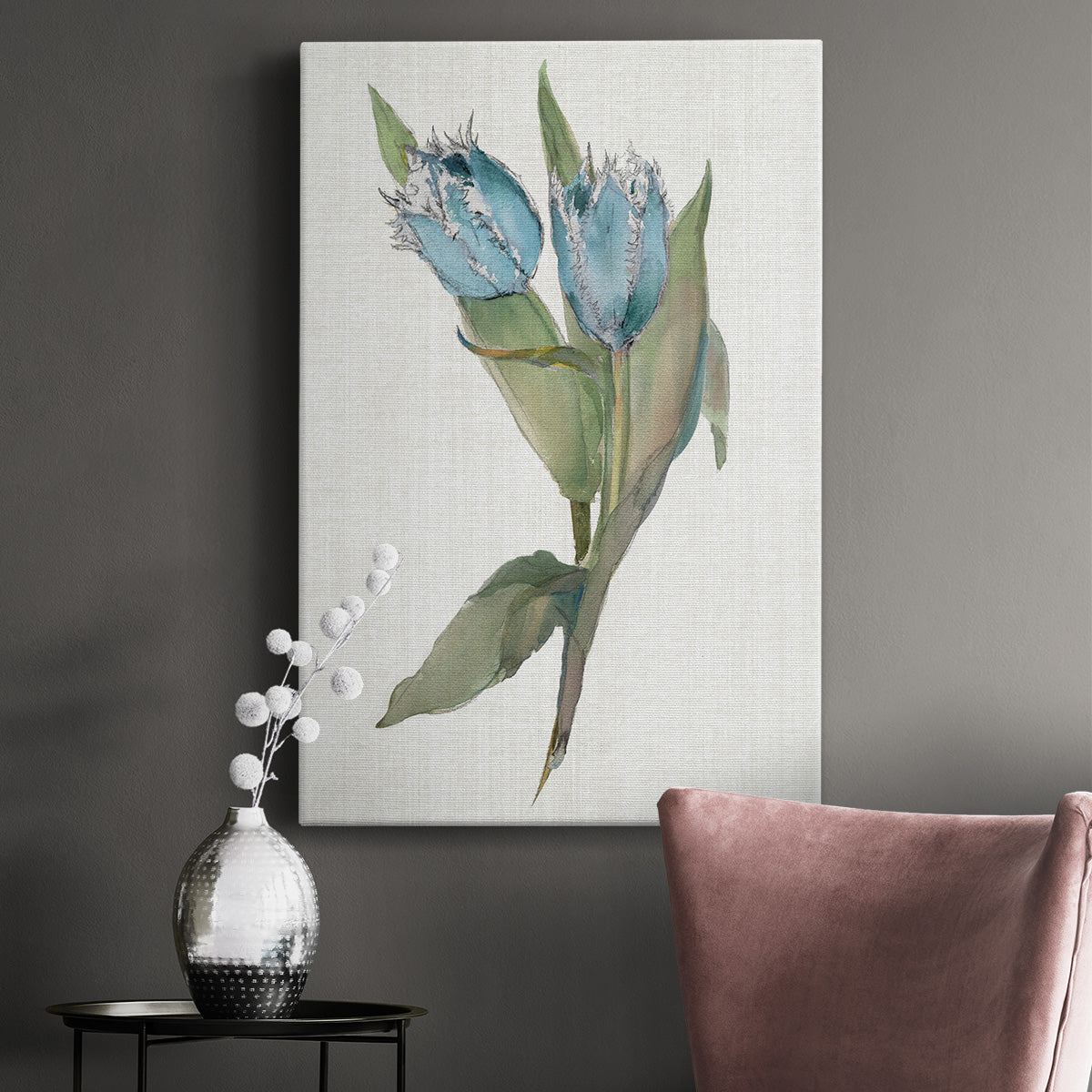 Blue Tulip Picks II Premium Gallery Wrapped Canvas - Ready to Hang