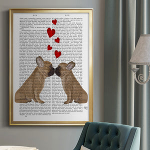 French Kiss and Hearts Premium Framed Print - Ready to Hang