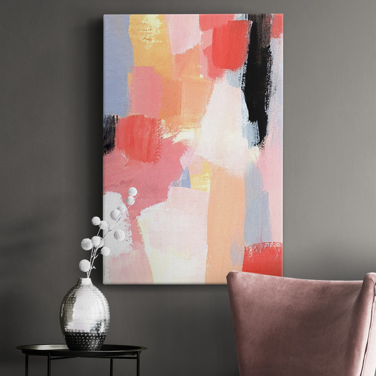Aerial Scarlet I Premium Gallery Wrapped Canvas - Ready to Hang