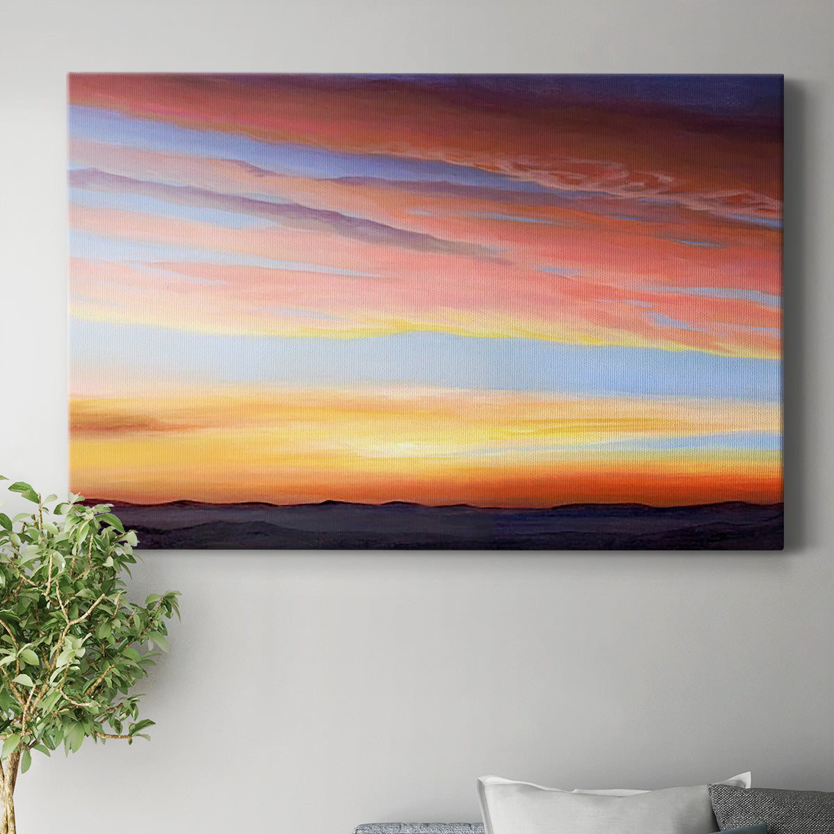 Ignited Dusk III Premium Gallery Wrapped Canvas - Ready to Hang