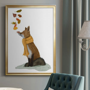 Fox Leaves on Nose Premium Framed Print - Ready to Hang