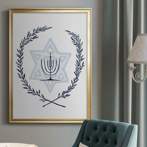 Happy Hanukkah I Premium Framed Print - Ready to Hang